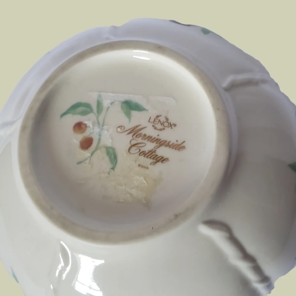 Lenox morningside cottage floral bowl ivory